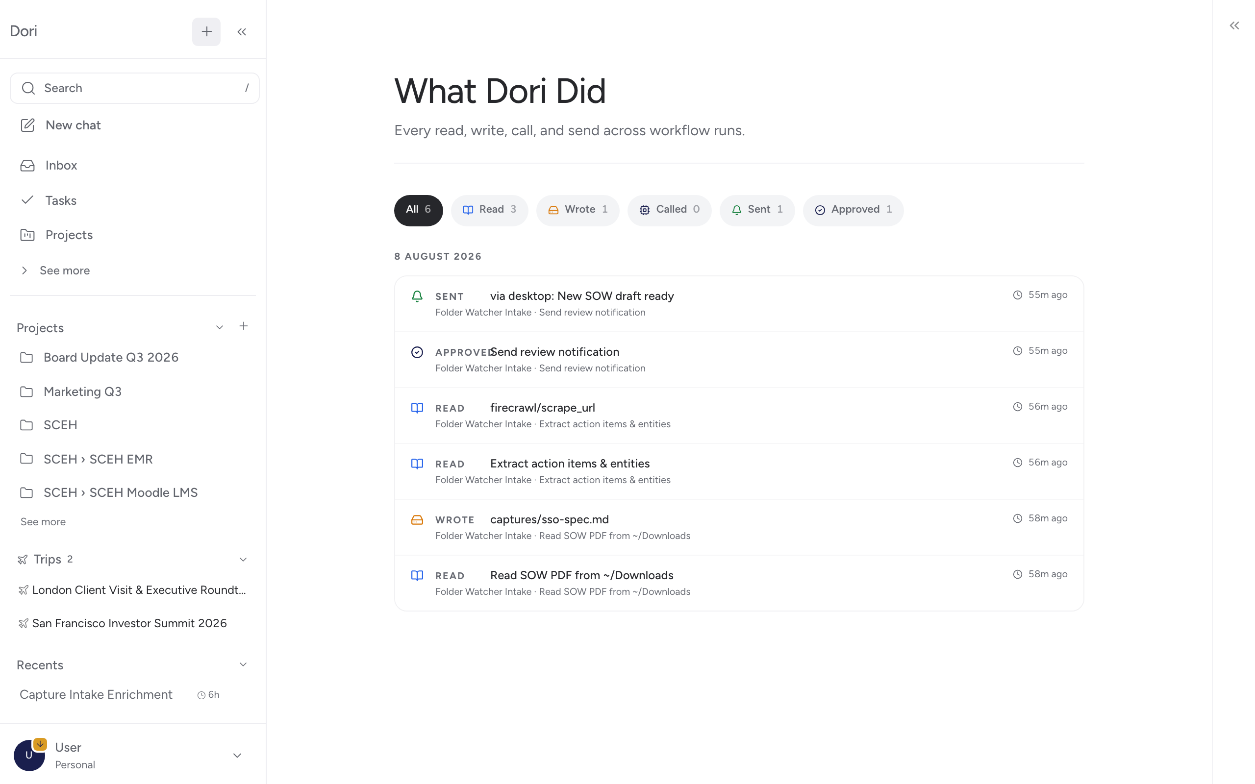 System Audit Trail Log