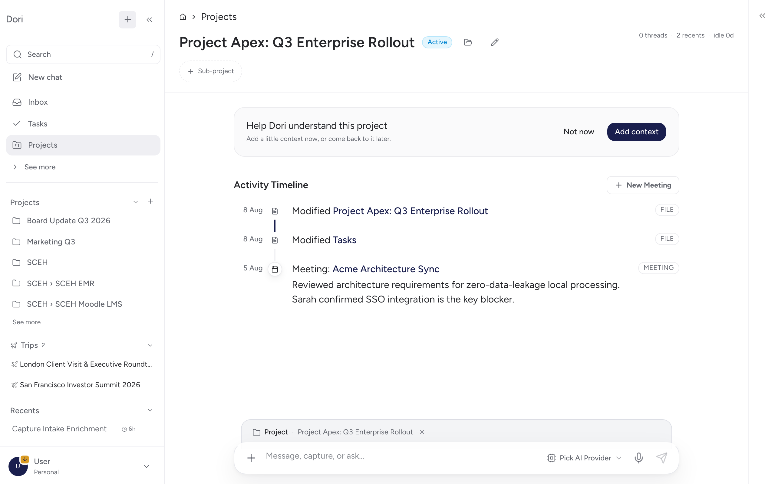 Projects Dashboard