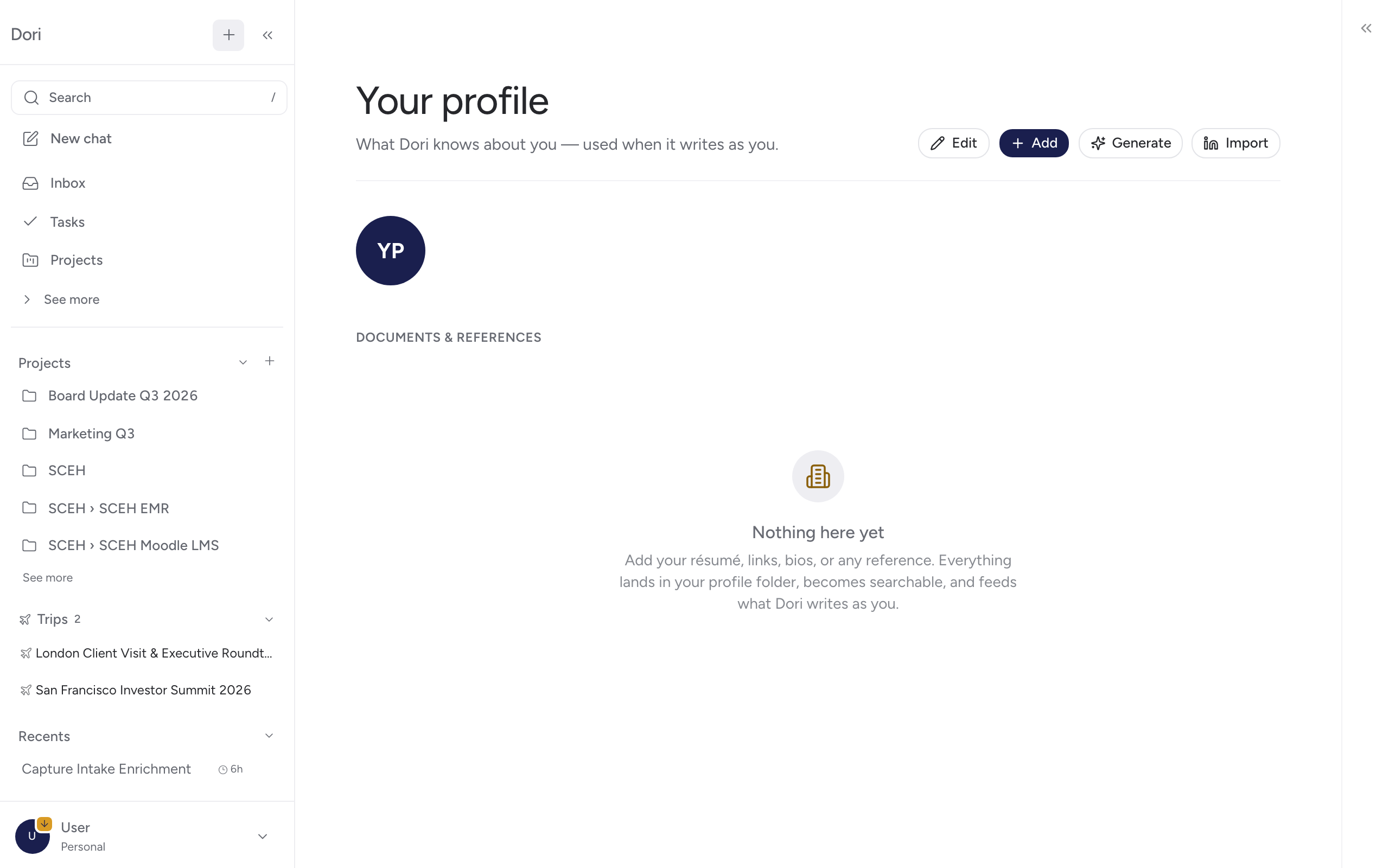 My Executive Profile & Career Summary
