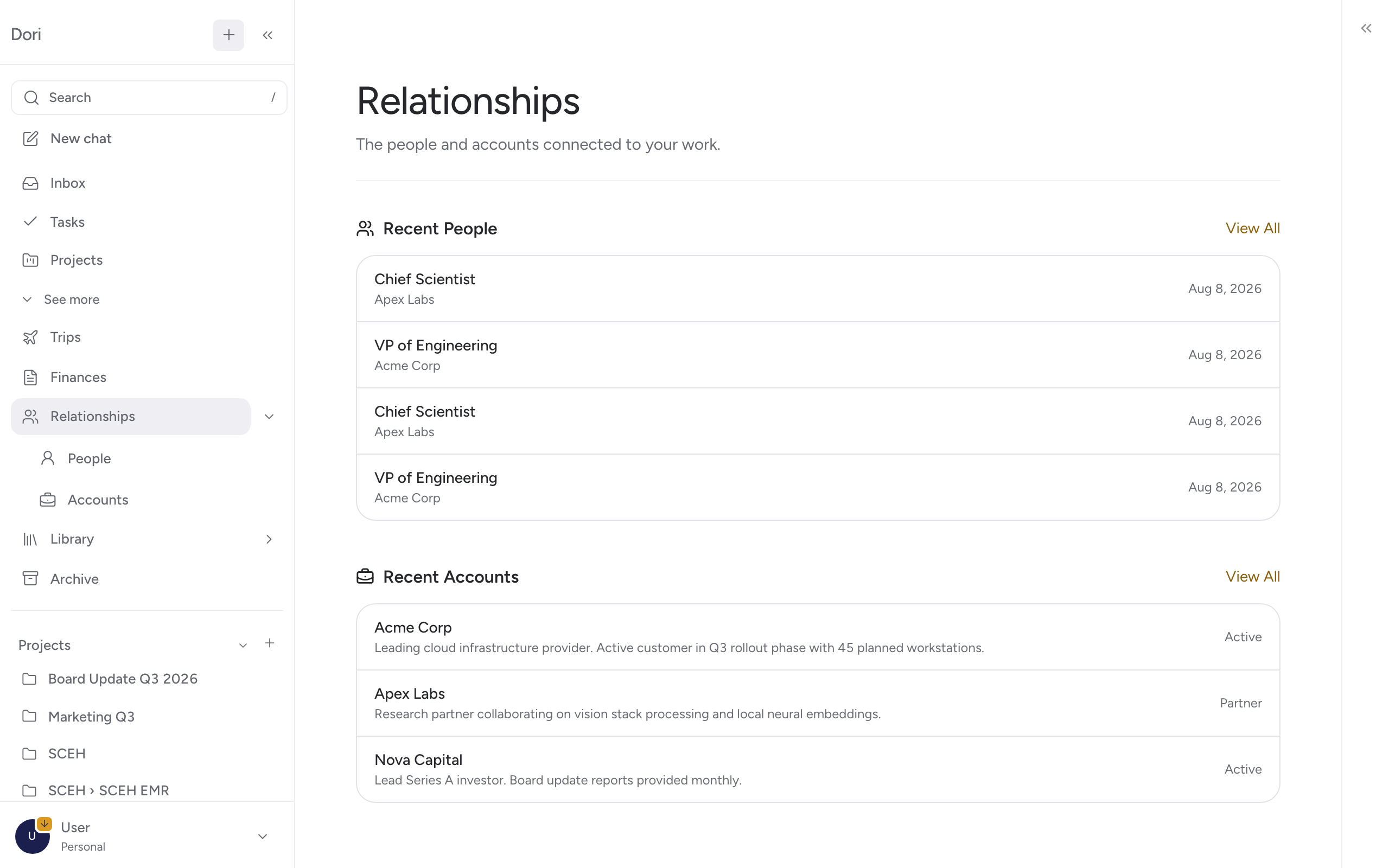People & Accounts Directory