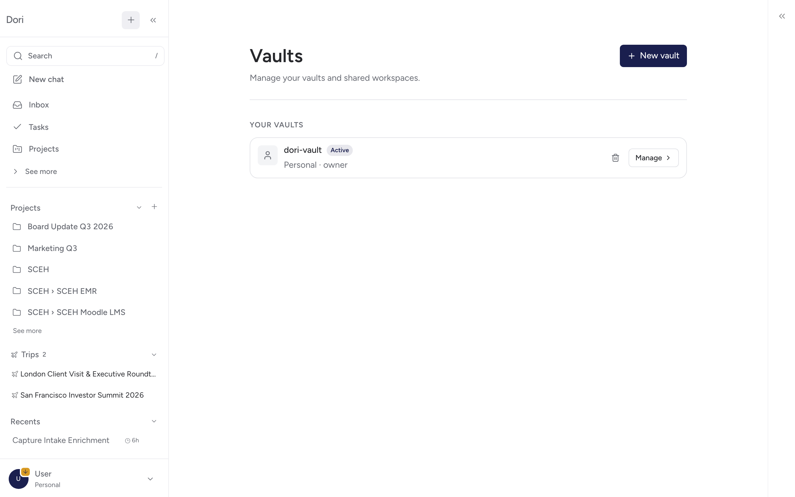 Markdown Vault Settings & Sync Status